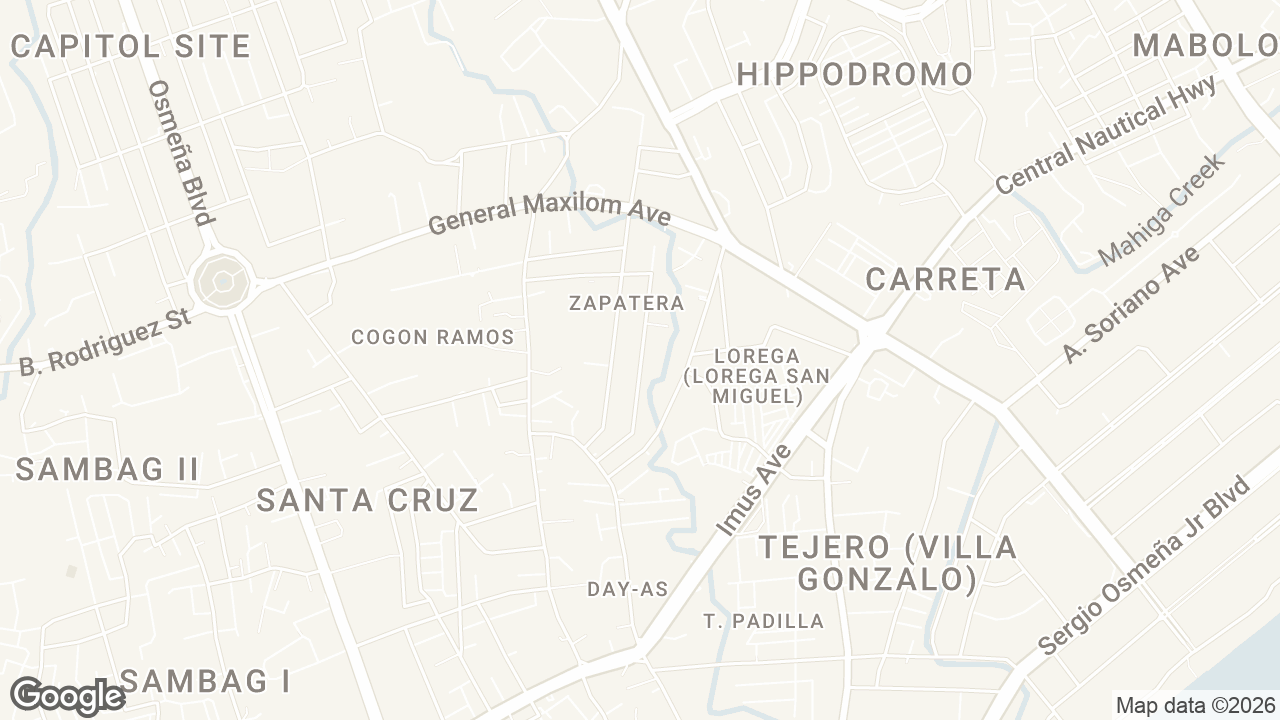 Map of Sepulvida Street, Zapatero, Cebu City