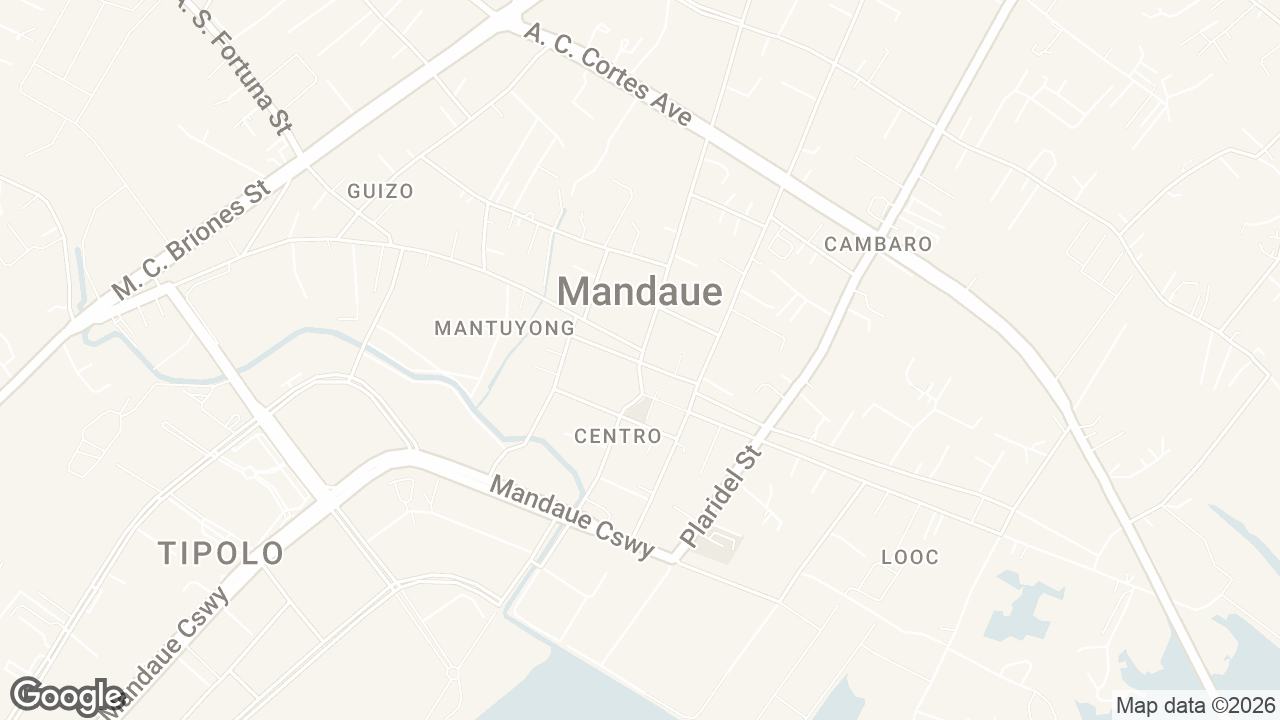 Map of Mandaue City, Cebu, Philippines