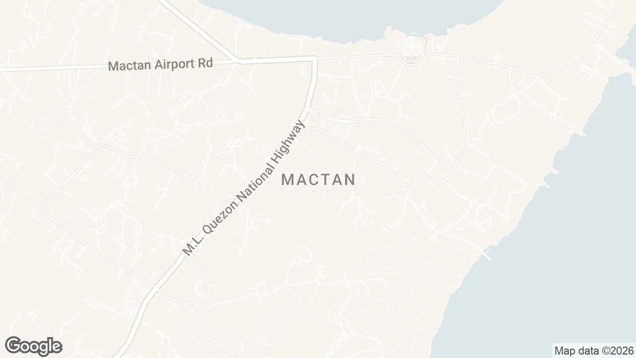 Map of Mactan, Lapu-lapu City, Cebu, Philippines