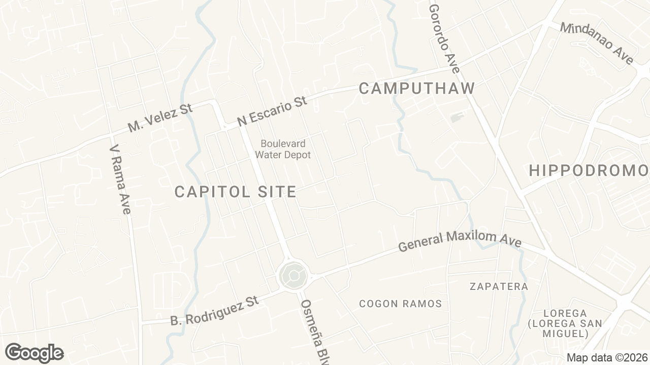 Map of Juana Osmeña Street, Cebu City, Cebu, Philippines