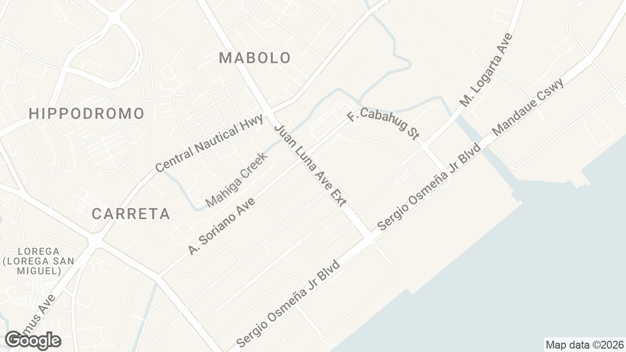 Map of Sunvida Tower Residences, Across, Juan Luna Avenue Extension, Cebu City, Cebu, Philippines