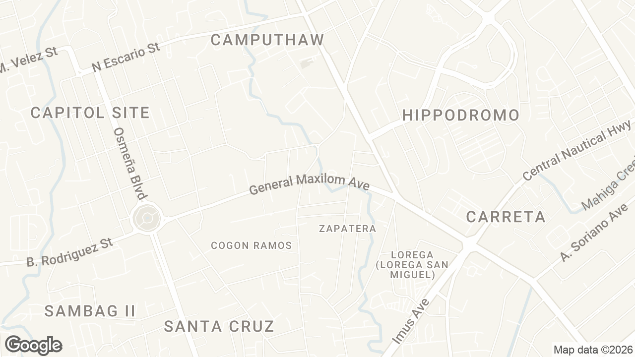 Map of Mango Avenue, Cebu City, Cebu, Philippines