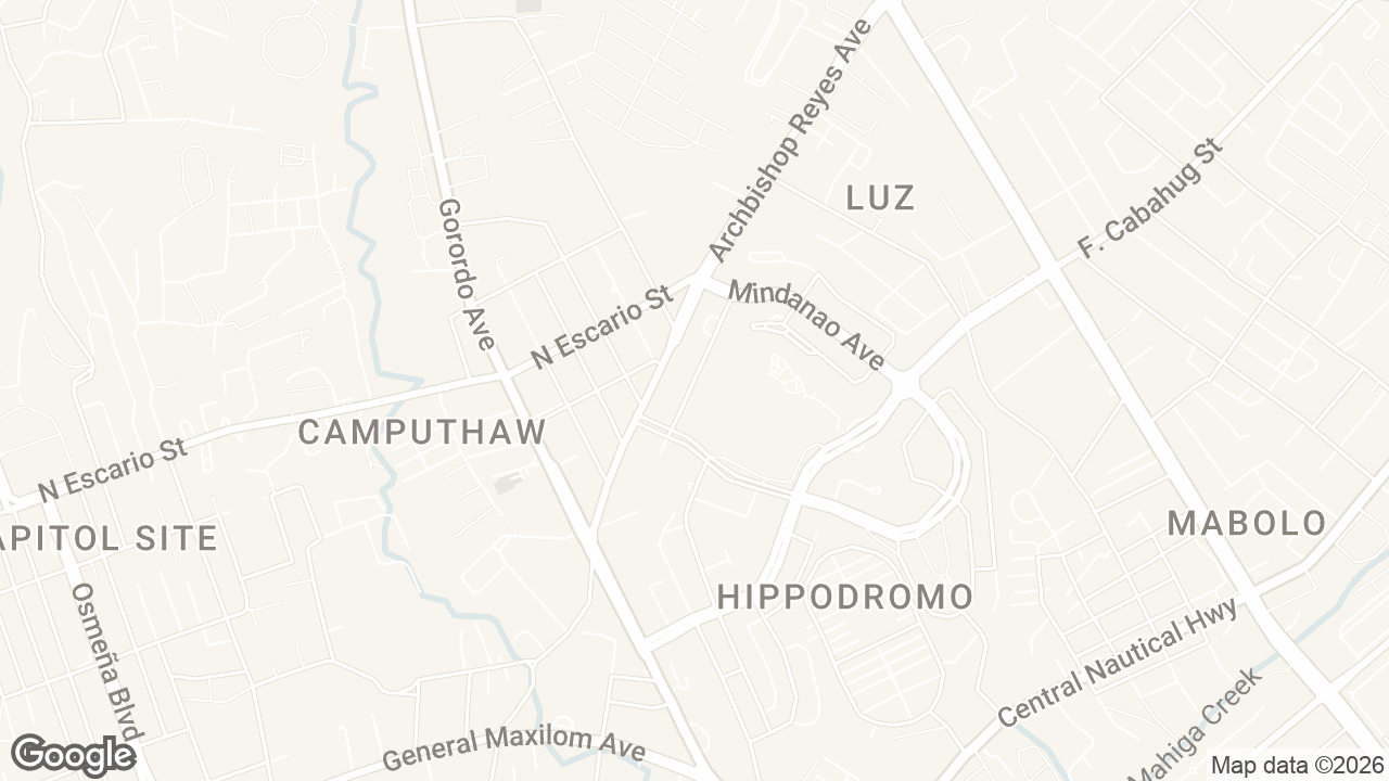 Map of Cebu Business Park, Luzon Avenue, Cebu City, Cebu, Philippines