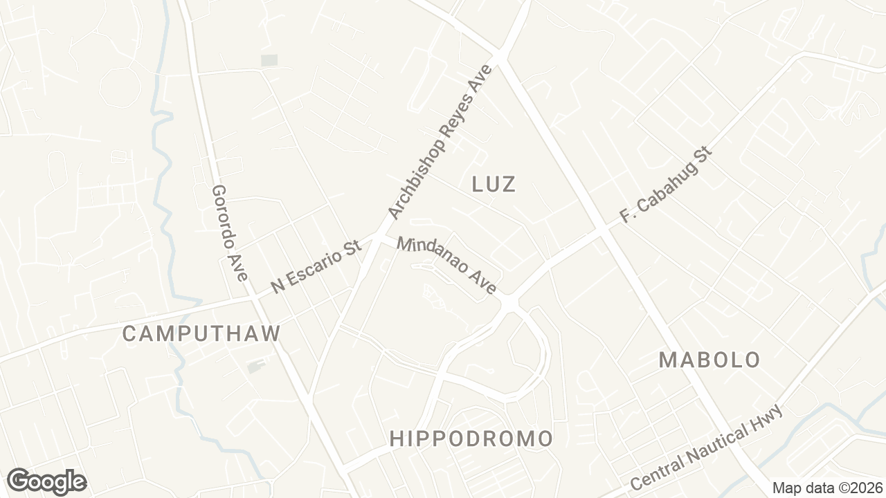 Map of Mindanao Avenue, Cebu Business Park, Cebu City, Cebu, Philippines
