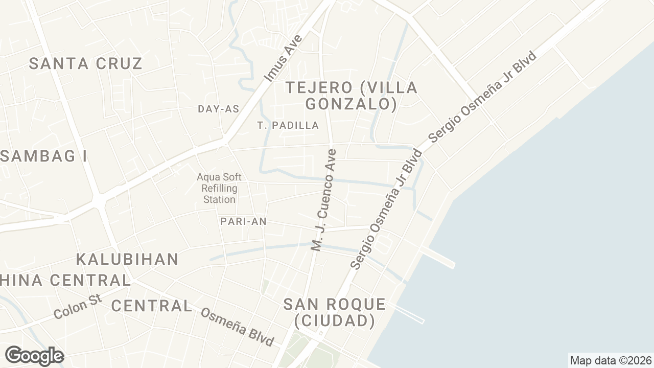 Map of M. J. Cuenco Avenue, Cebu City, Cebu, Philippines