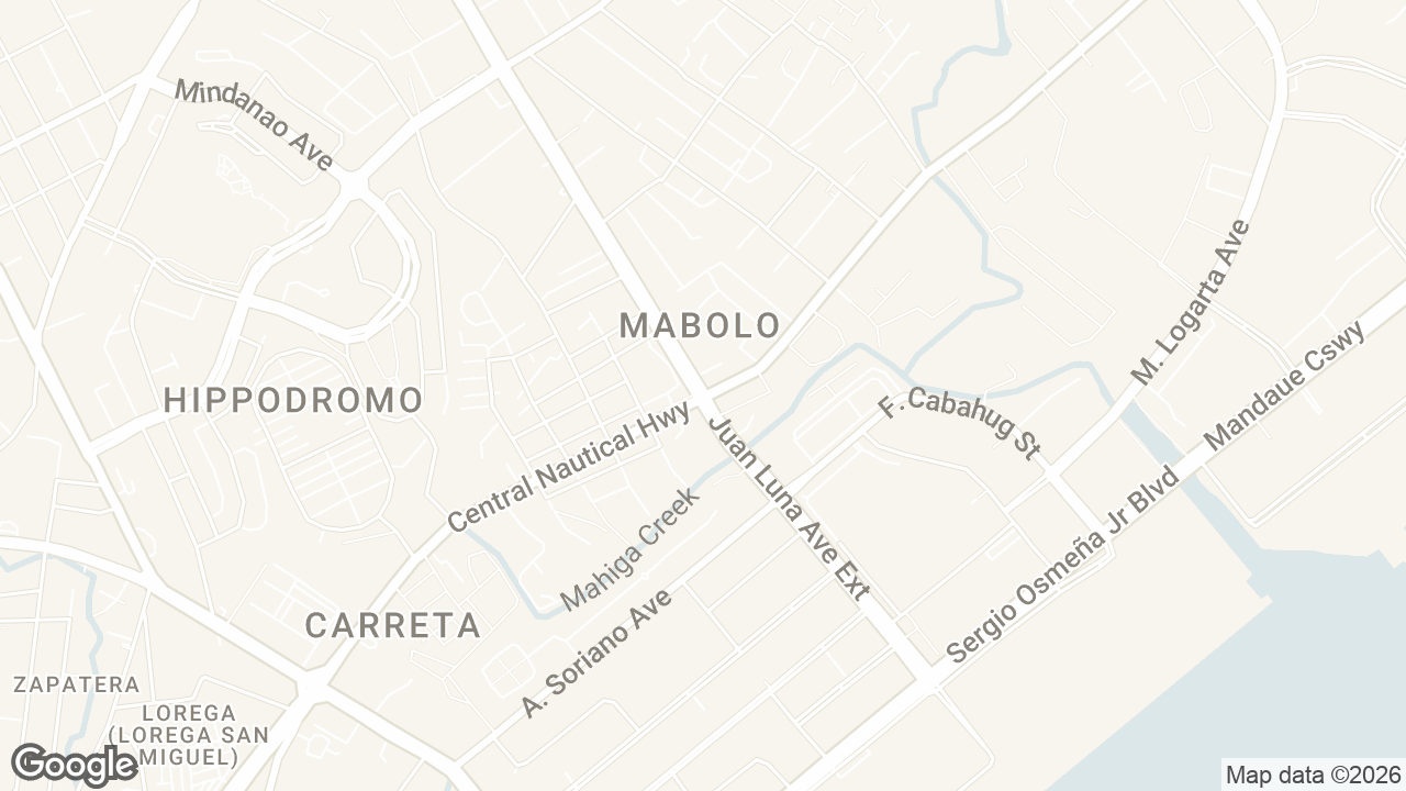 Map of MJ Cuenco Avenue Mabolo Cebu City