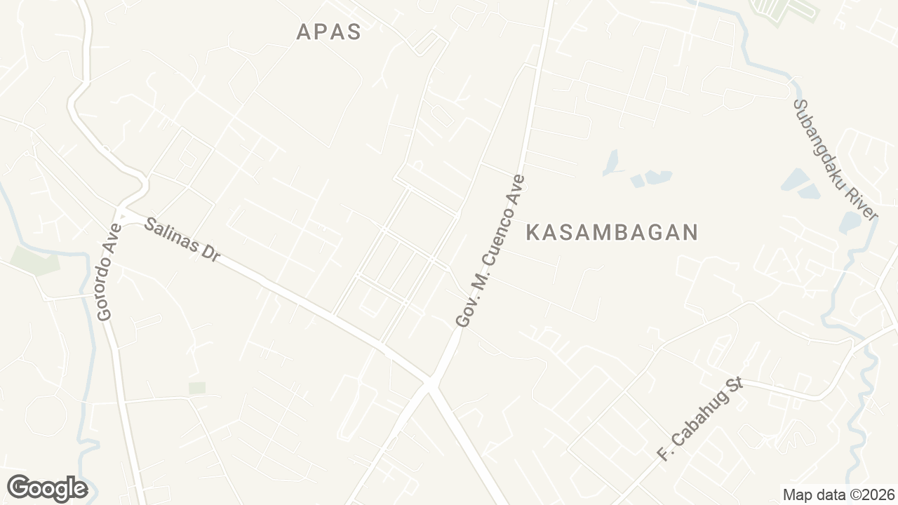 Map of Cebu IT Park, Jose Maria del Mar Avenue, Lahug, Brgy Apas, Cebu City, Cebu, Philippines