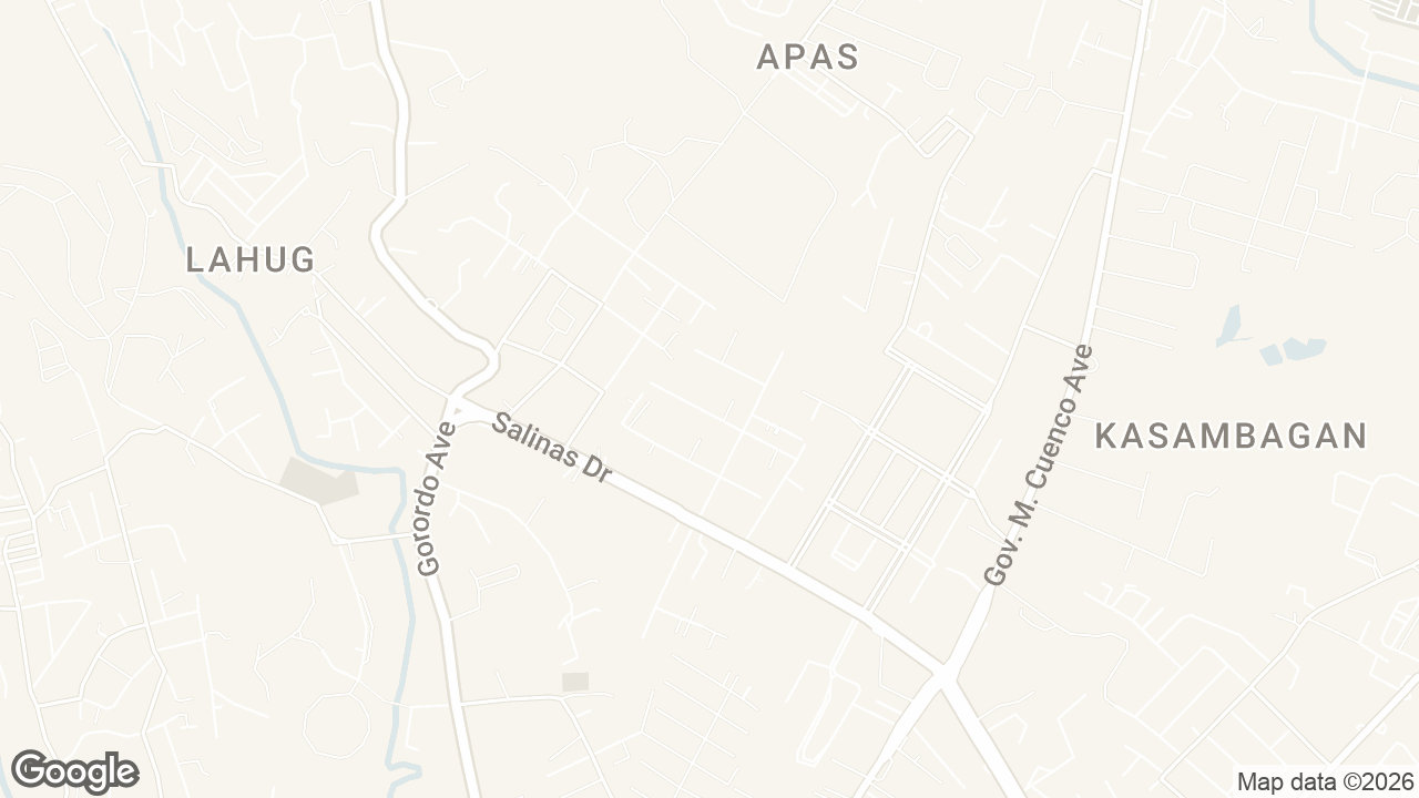 Map of BE Residences Lahug, Saint Lawrence Street, Cebu City, Cebu, Philippines