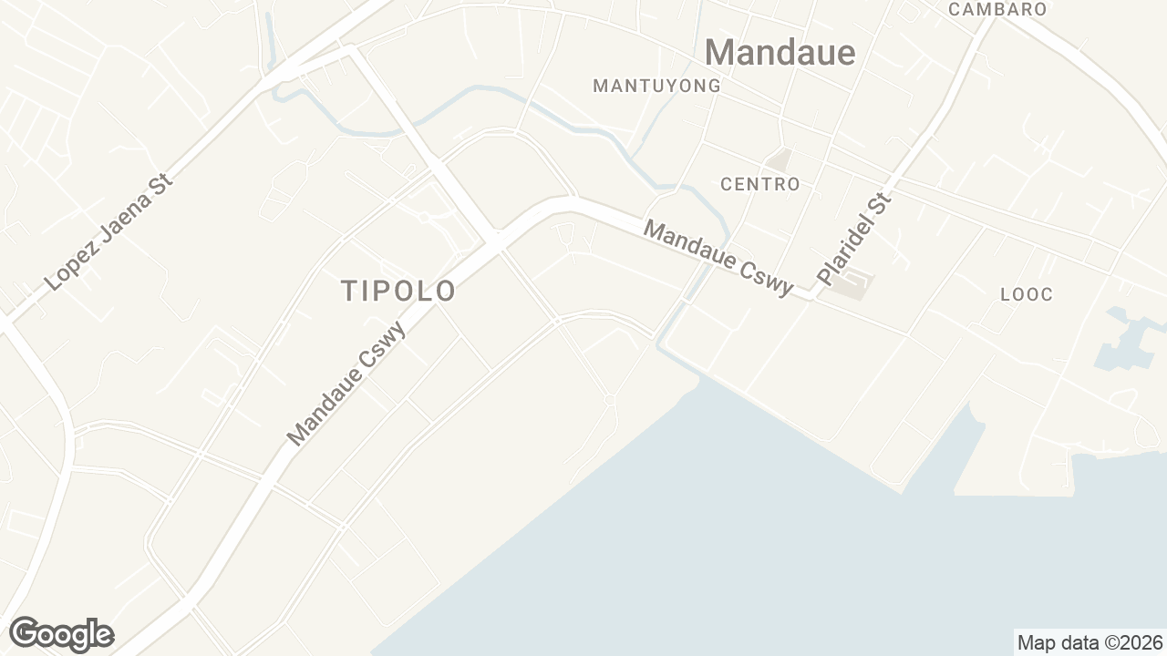 Map of Mandani Bay, Mandaue City, Cebu, Philippines