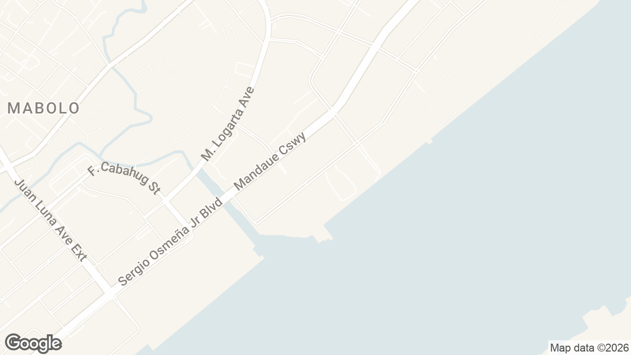 Map of Mandani Bay (Residences and Office Towers), F.E. Zuellig Avenue, Mandaue City, Cebu, Philippines