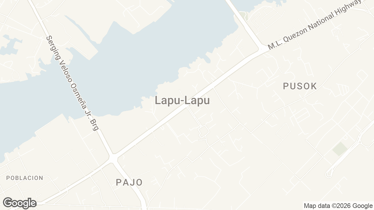 Map of Lapu-lapu City, Cebu, Philippines