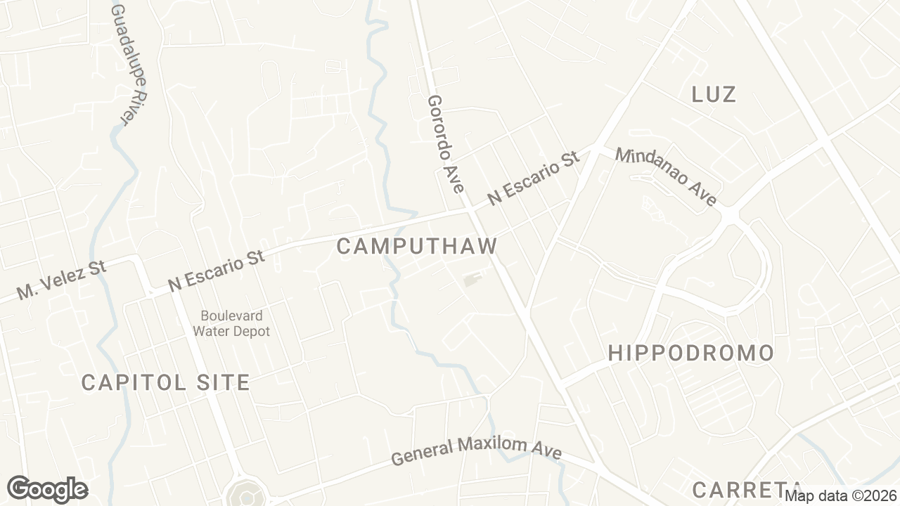 Map of Krizia Building, North Escario Street, Cebu City, Cebu, Philippines