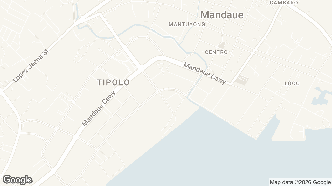 Map of Mandani Bay, Mandaue, Cebu, Philippines, Mandaue City