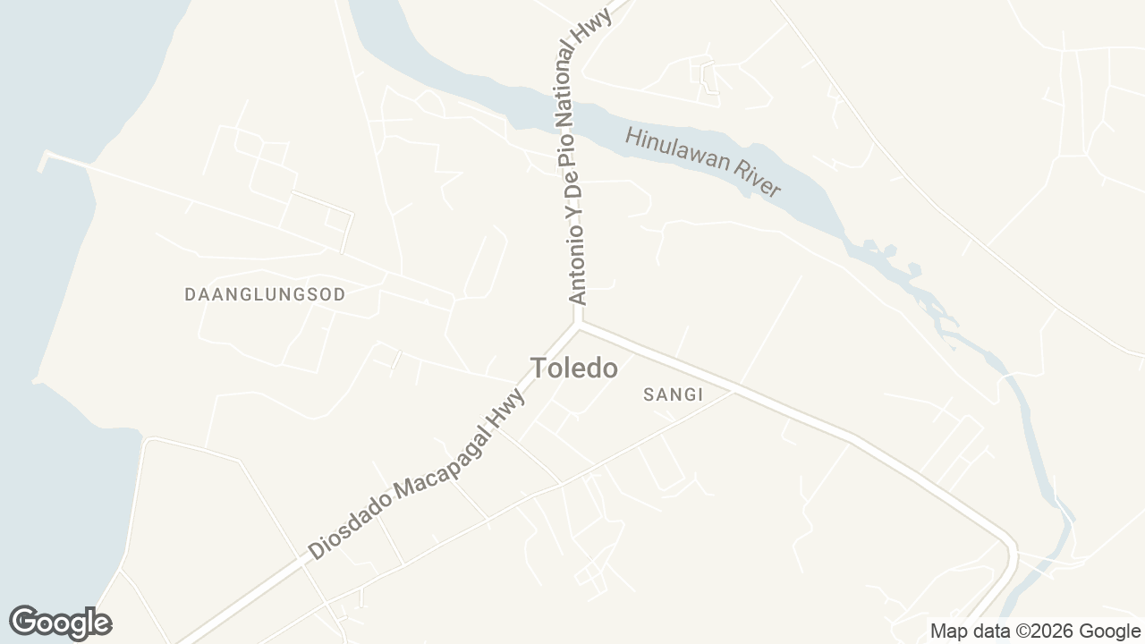 Map of Toledo City, Cebu, Philippines